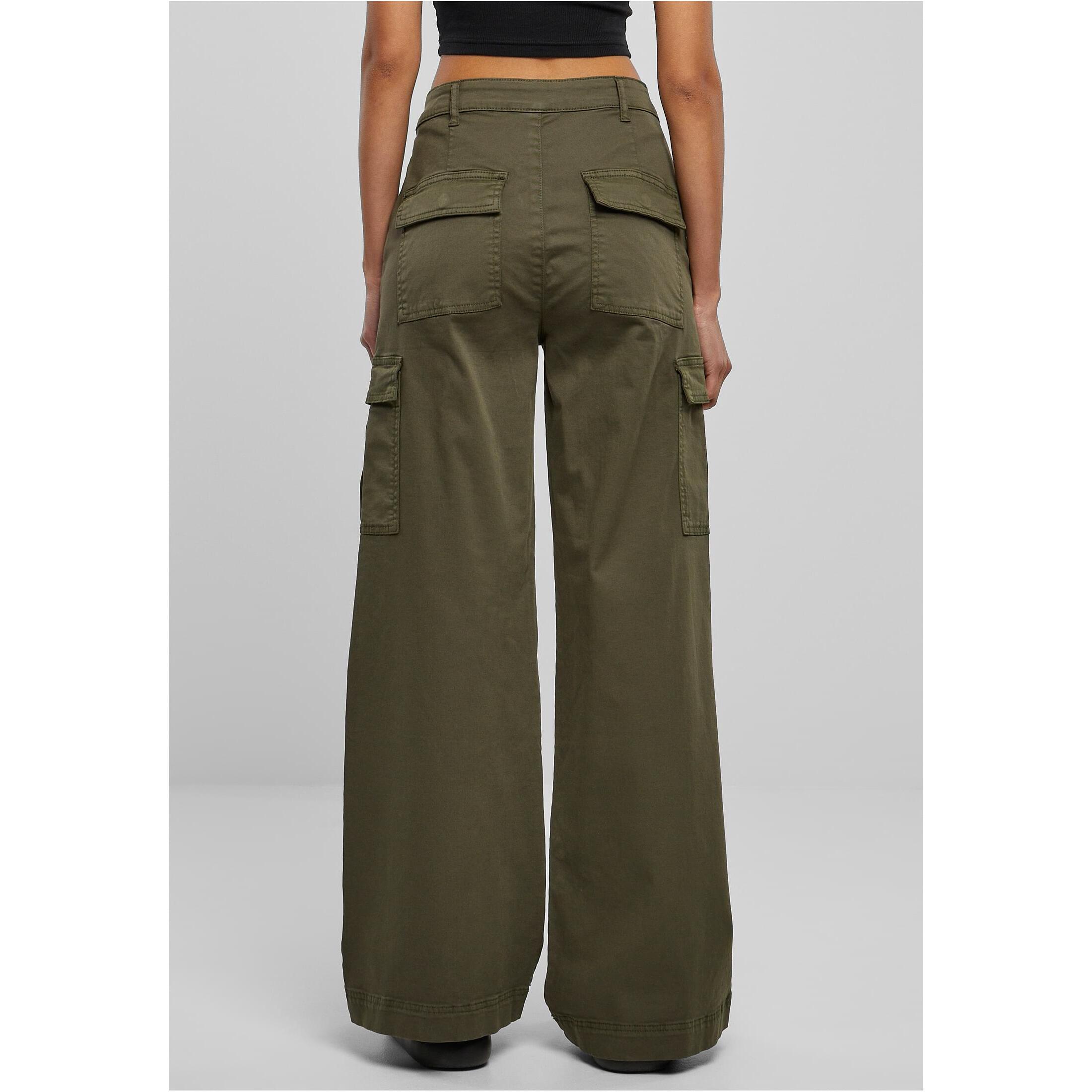 URBAN CLASSICS High Waist Wide Leg Cargo Hose  