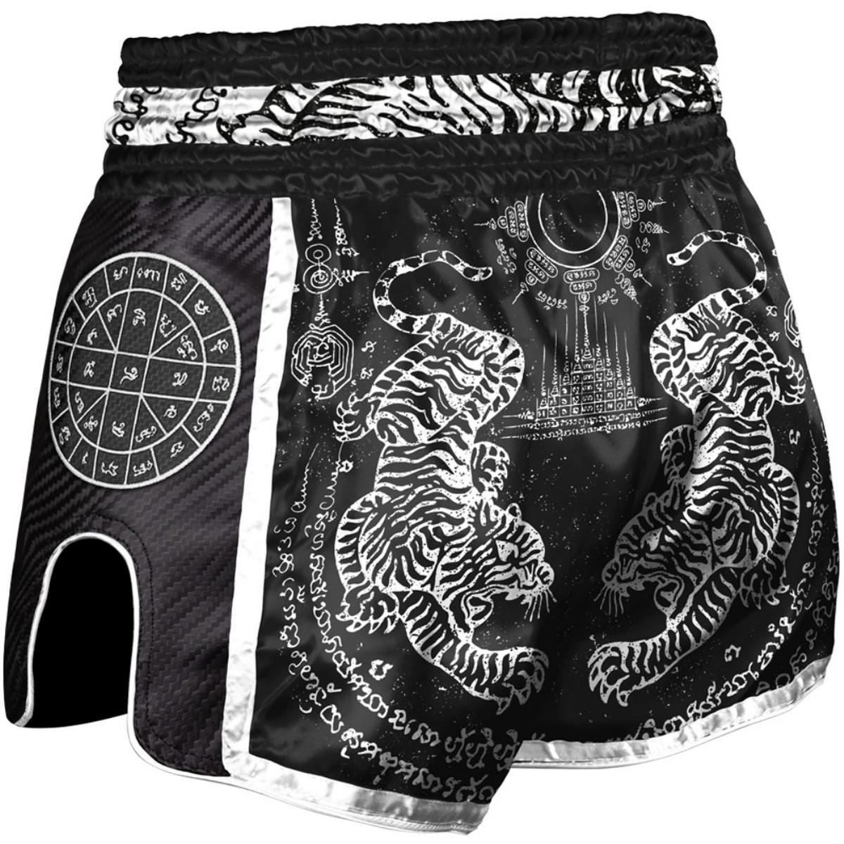 8WEAPONS  Muay Thai Shorts s Carbon - Sak Yant Tigers 