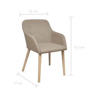 VidaXL Chaise à manger tissu  