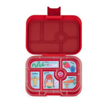 Yumbox Original (6 Unterteilungen) Wow Red Funny Monsters Lunch Znüni Box