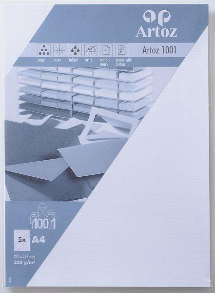 Artoz ARTOZ Karten 1001 A4 107696142 220g, blütenweiss 5 Blatt  