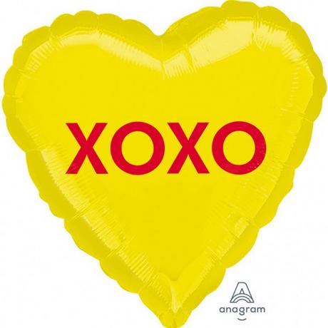 Anagram  Herz-Folienluftballon "XOXO" 