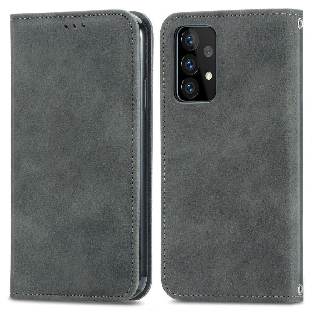 Cover-Discount  Galaxy A52 - Seidige Stand Flip Case Hülle 