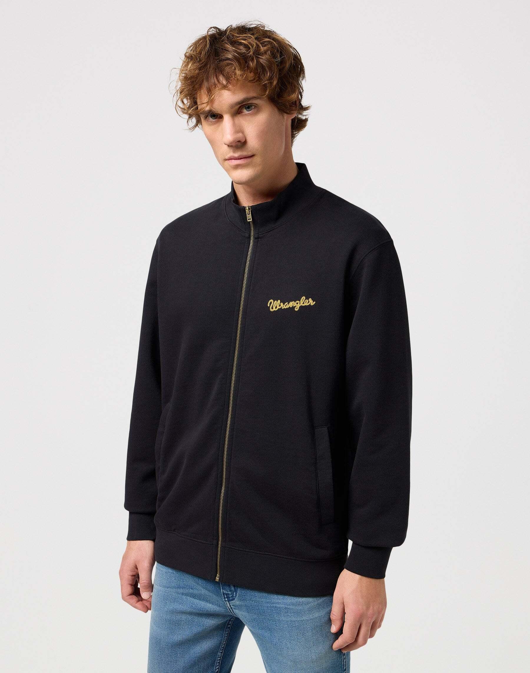 Image of Sweatshirts Funnel Neck Zip Herren Schwarz M