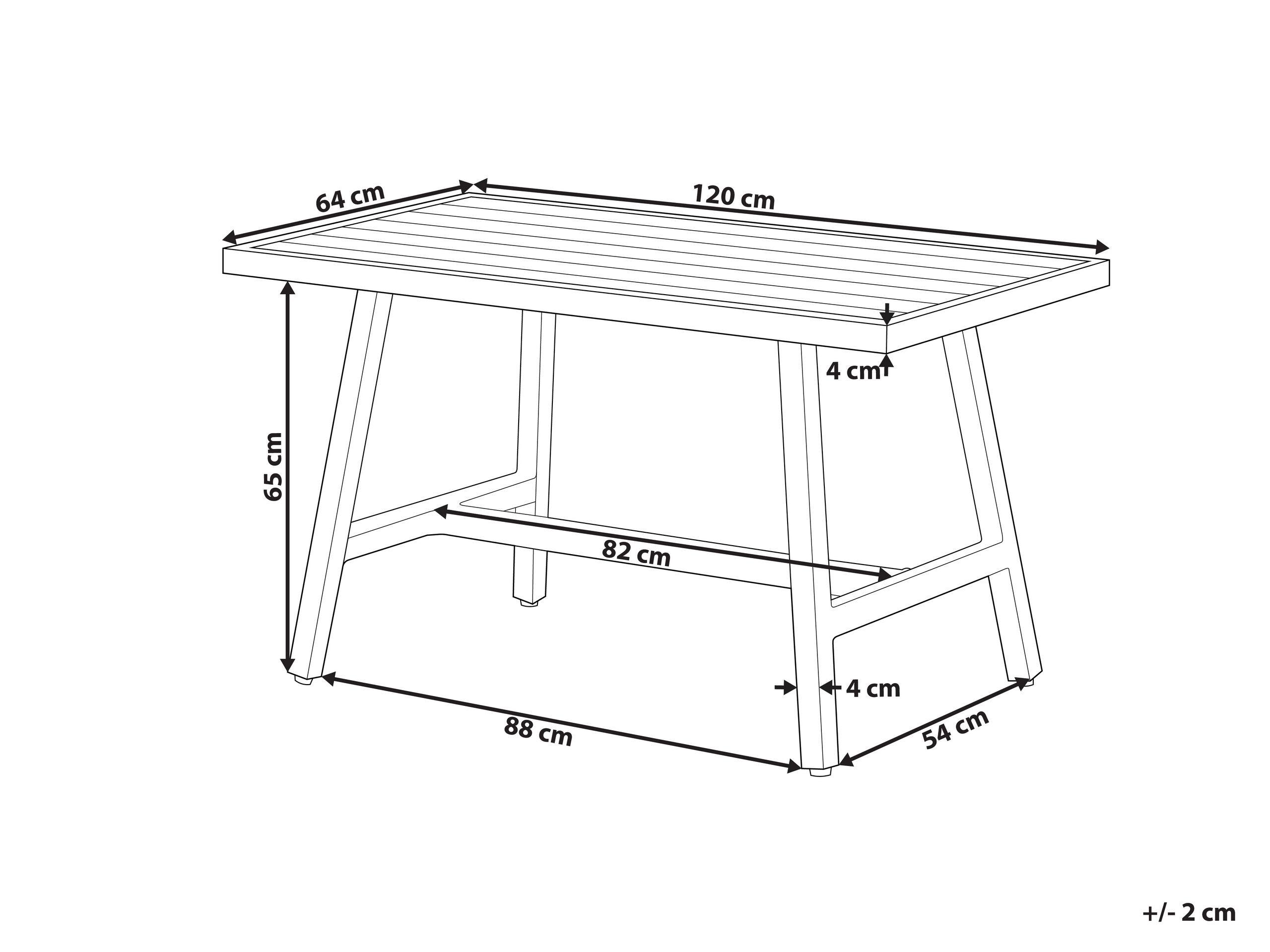 Beliani Table de jardin en Aluminium Scandinave FRATTE  