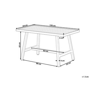 Beliani Table de jardin en Aluminium Scandinave FRATTE  