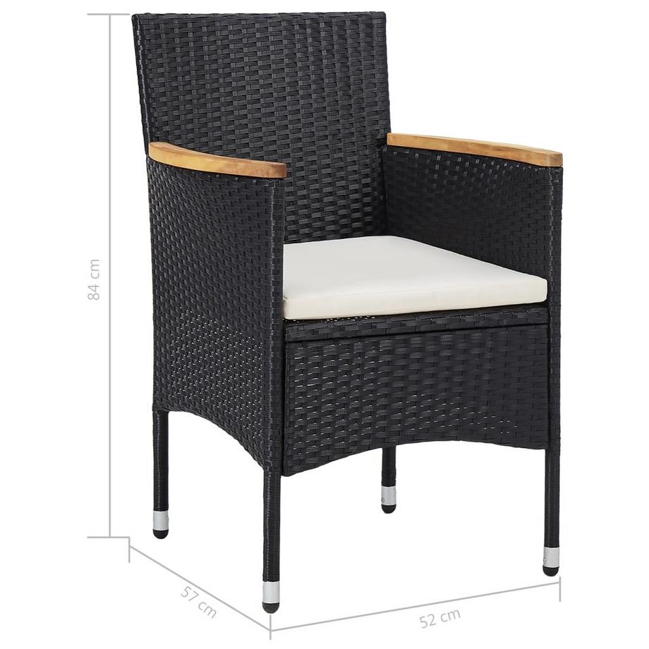 VidaXL set da pranzo Rattan  