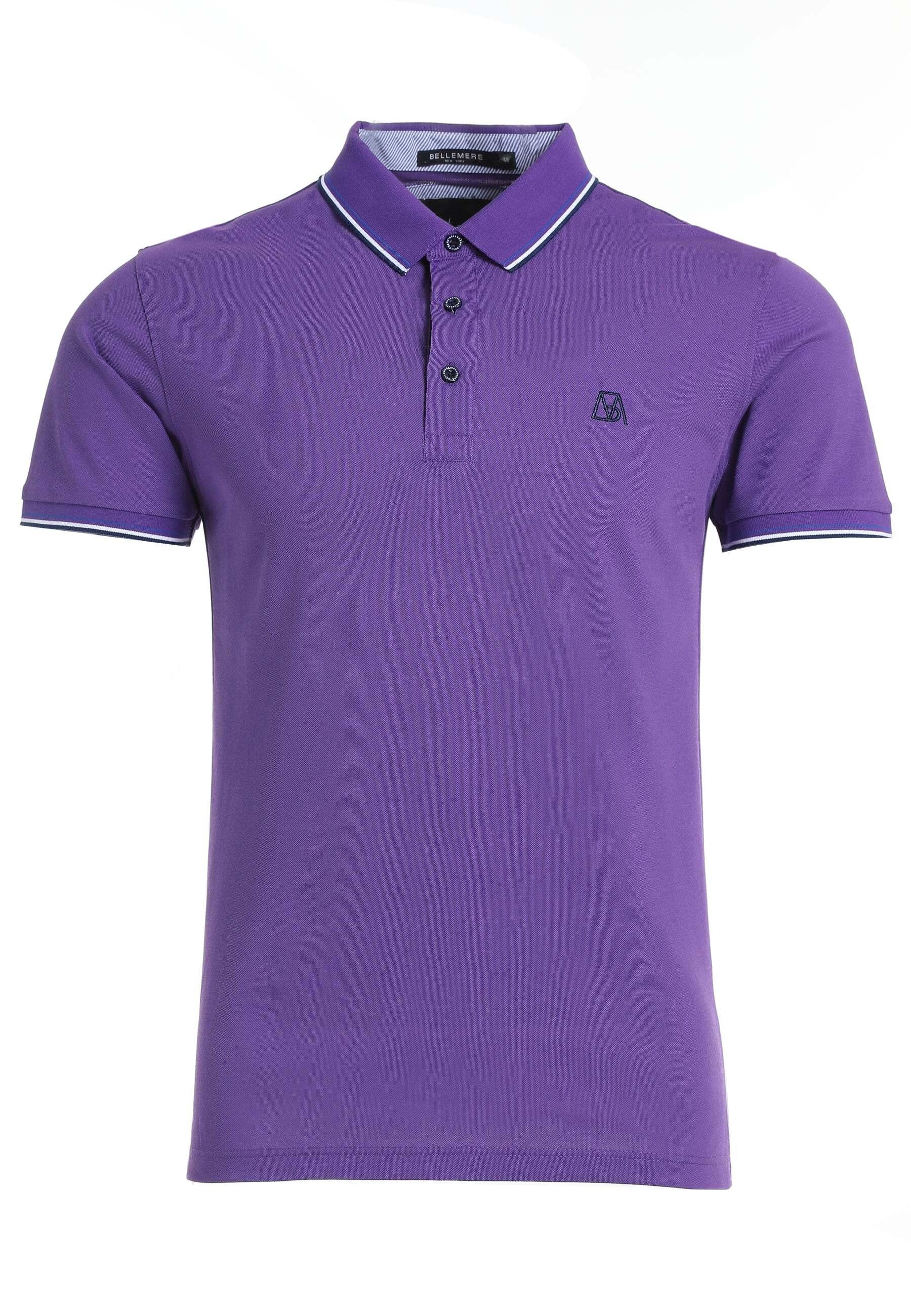 Bellemere New York  Polo en coton et soie pour hommes Bellemere 