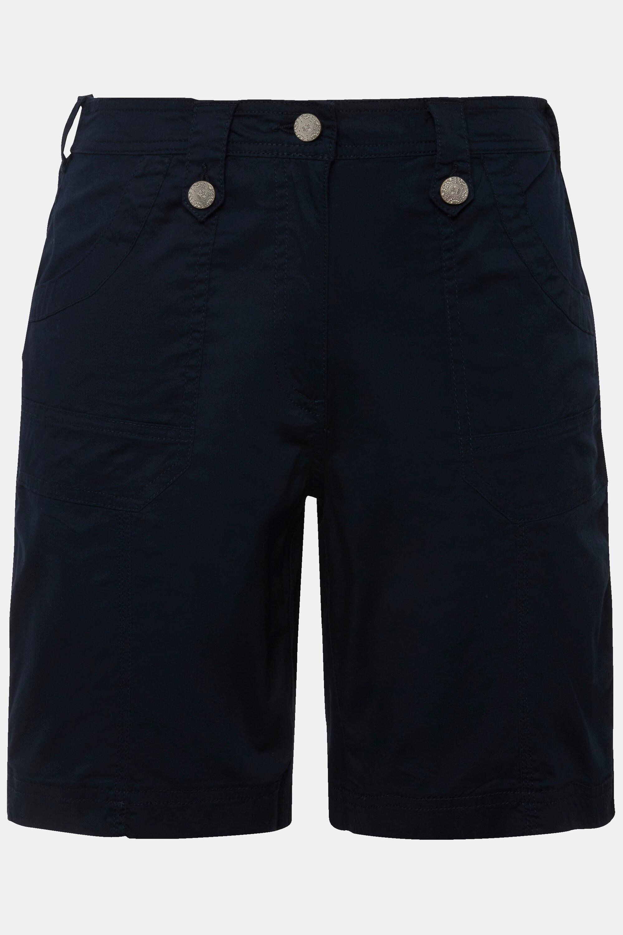 Ulla Popken  Cargo-Bermuda, Komfortbund, 4-Pocket-Schnitt 