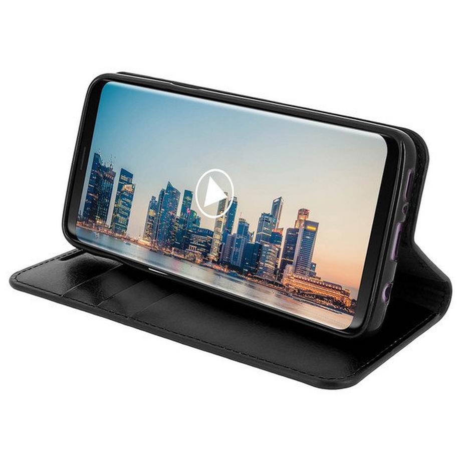 Avizar  Flip Cover Echtleder Galaxy S9 Schwarz 