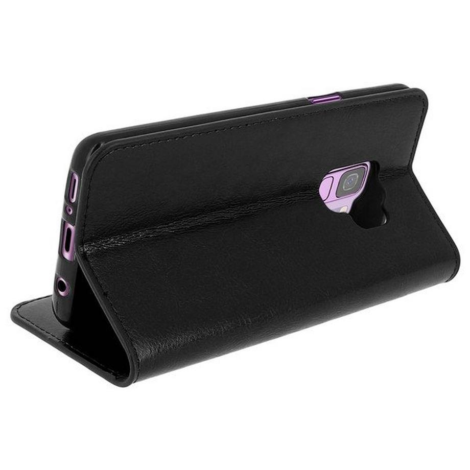 Avizar  Flip Cover Echtleder Galaxy S9 Schwarz 