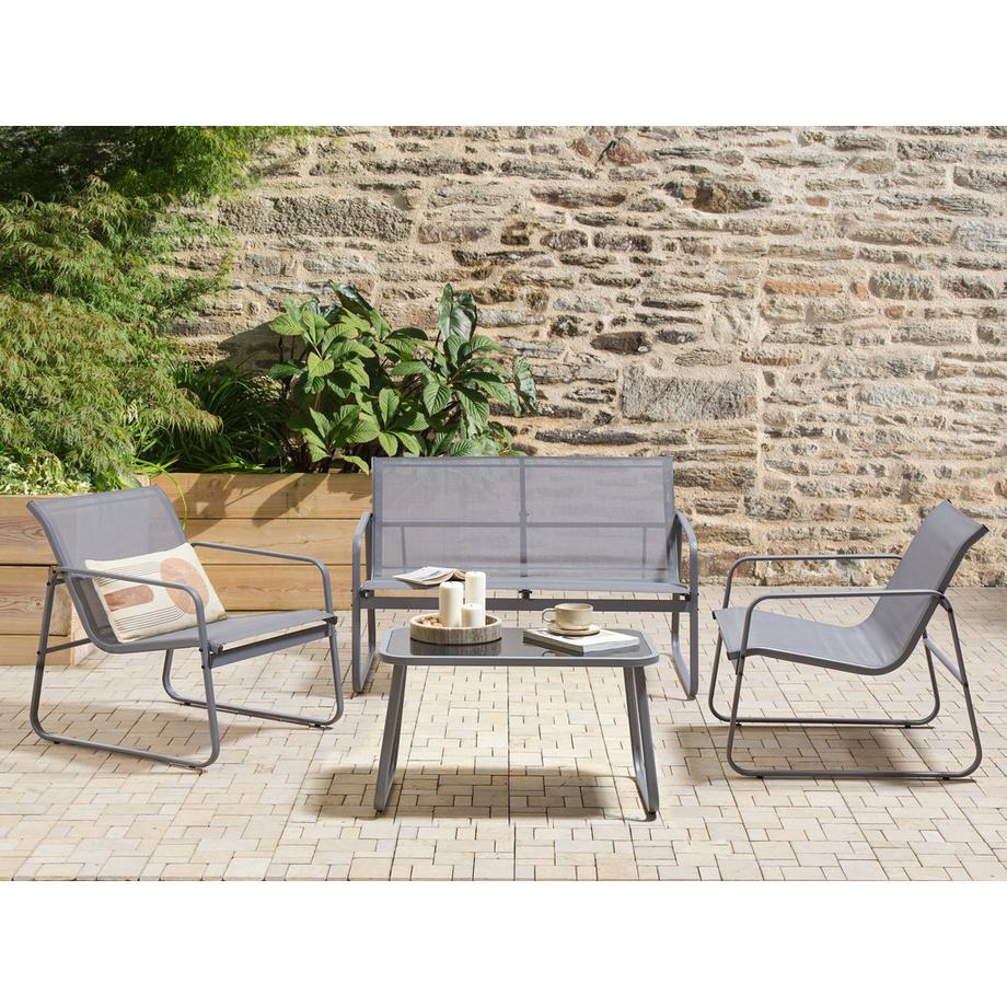 Beliani Lounge Set aus Stahl  BARREA  