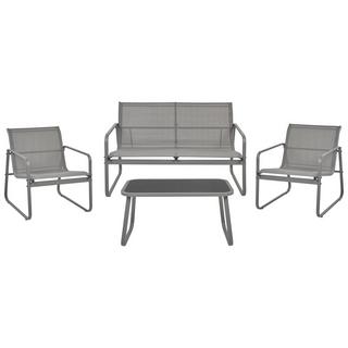 Beliani Set lounge pour jardin en Acier Industriel BARREA  