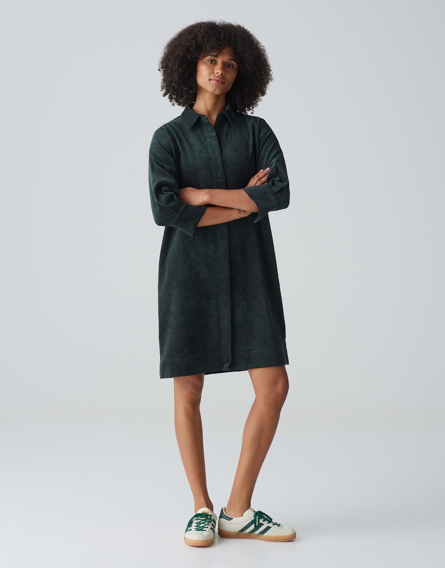 Image of Cordkleid Wedelia Gerader Schnitt Damen Petroleumblau 44