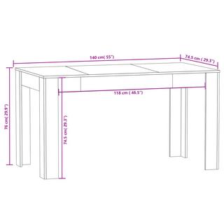 VidaXL tavolo da pranzo Legno multistrato  