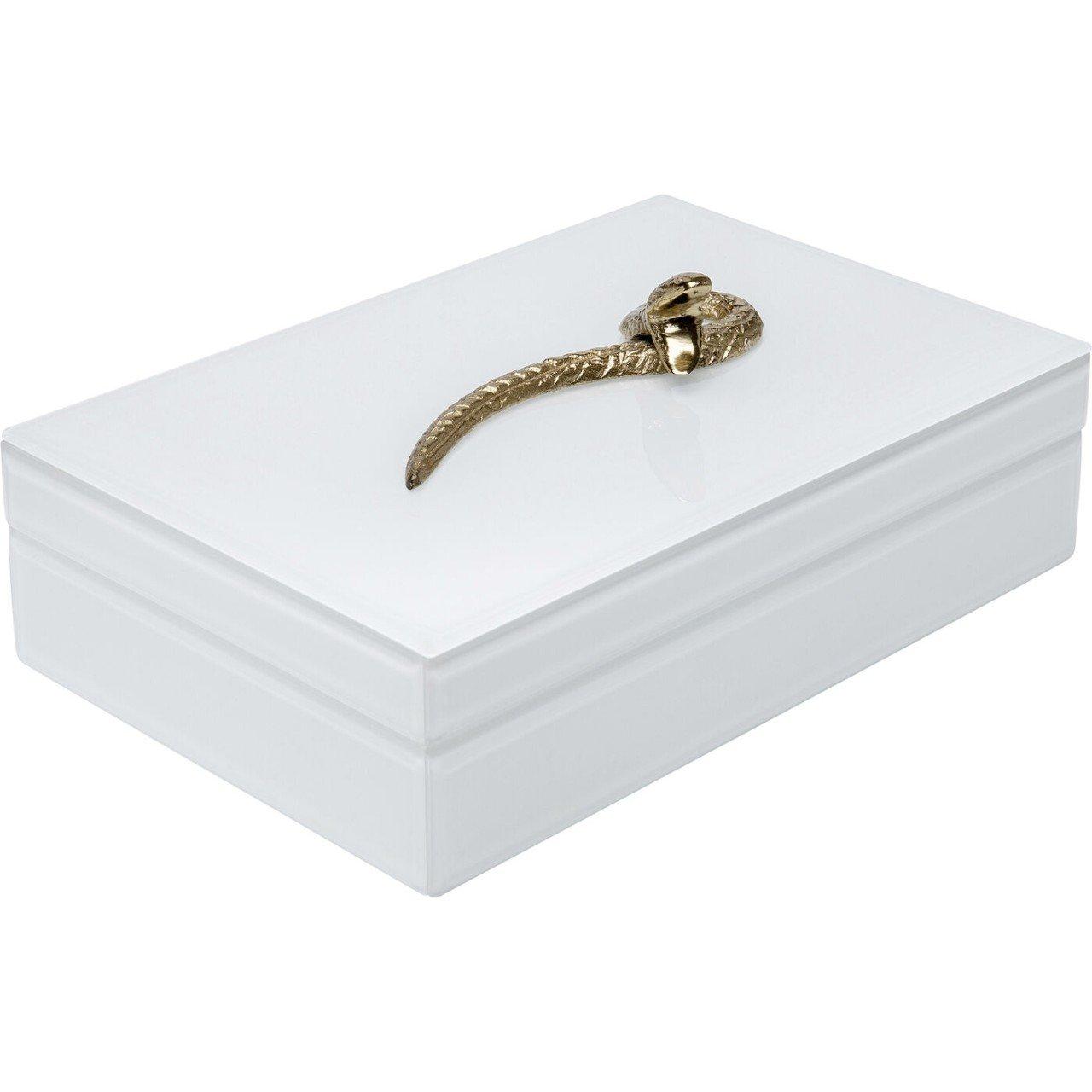 KARE Design Box Morso di Serpente Bianco 28x7cm  