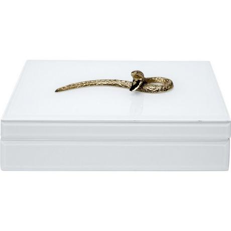 KARE Design Box Morso di Serpente Bianco 28x7cm  