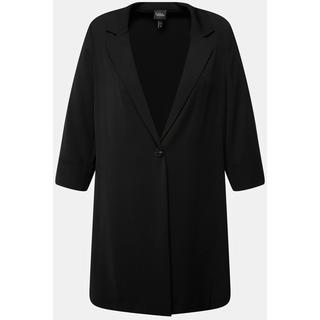 Ulla Popken  Blazer, col à revers, fermeture à bouton, manches 3/4 