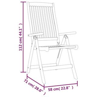 VidaXL sedia da giardino Legno  