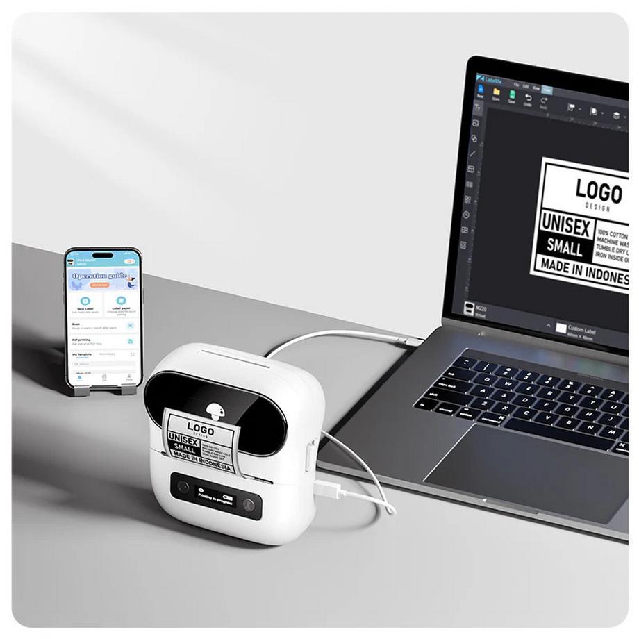 Phomemo  M220 Bluetooth Tragbarer Thermodrucker für Geschäftsetiketten 