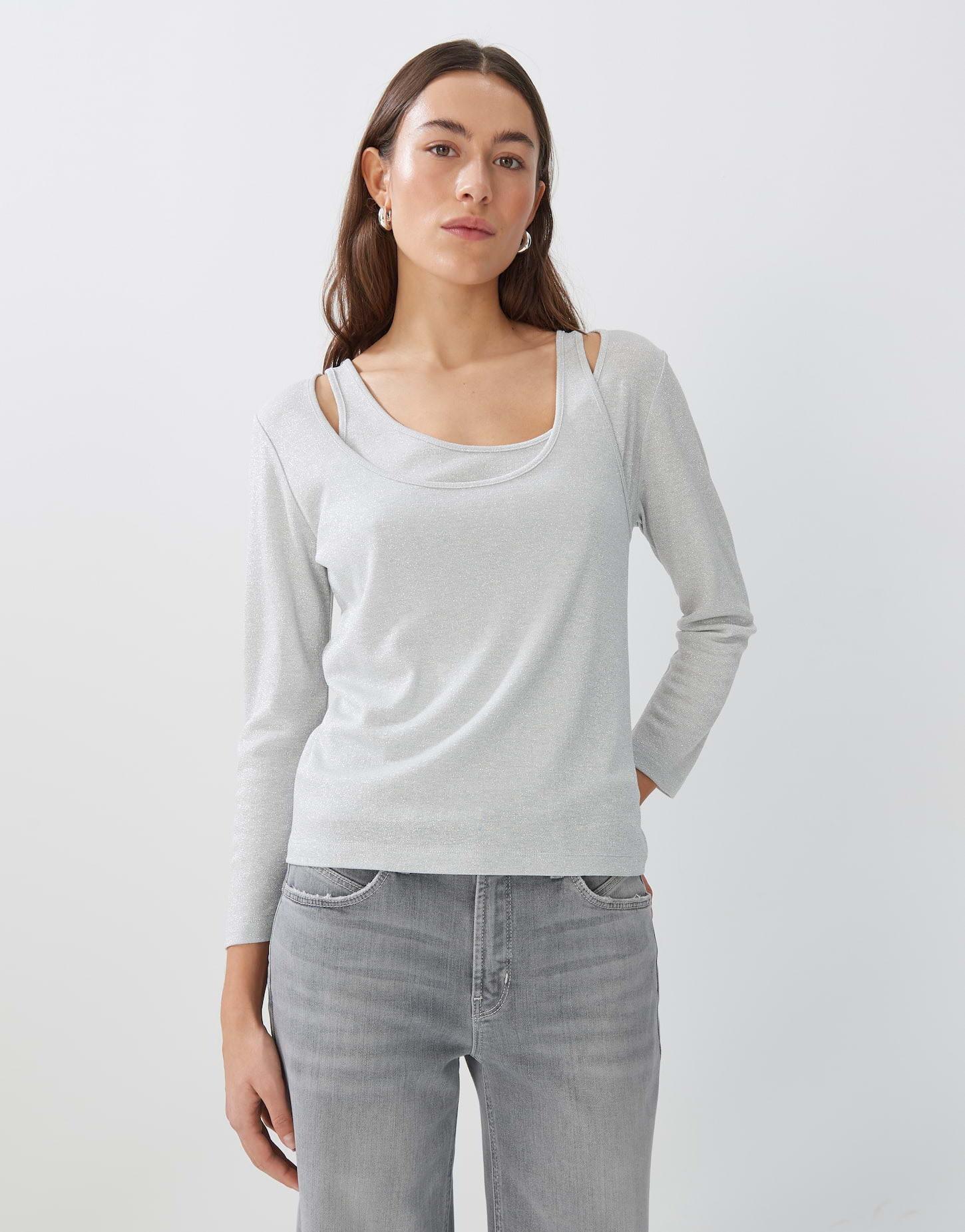 Image of Shirt Kutina Gerader Schnitt Damen Perlgrau 42