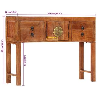 VidaXL Table console bois d'acacia  