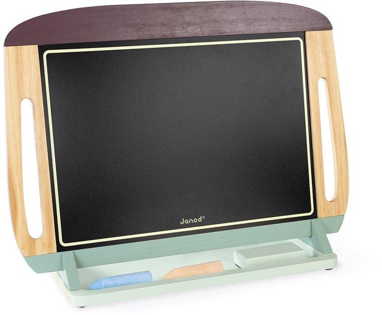 Image of Holz Kreidetafel Beidseitig Nutzbare Tragbare Maltafel Mit Schieferseite Und Whiteboard Für Filzstifte Rutschfester Ständer Mit 2 Kreiden, 1 Filzstift, 1 Schwamm Ab 3 Jahren, J09631 Unisex