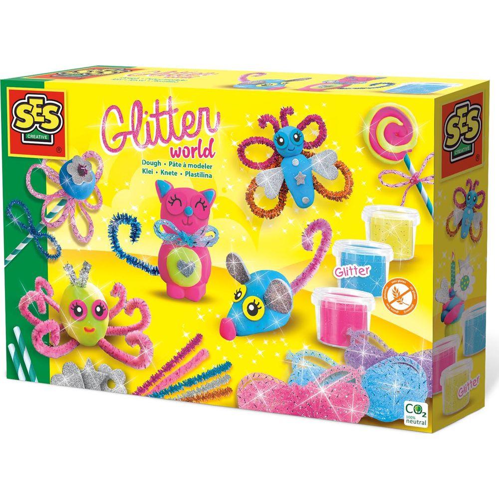 Image of SES Kreativ Knete Glitzer Welt Multicolor