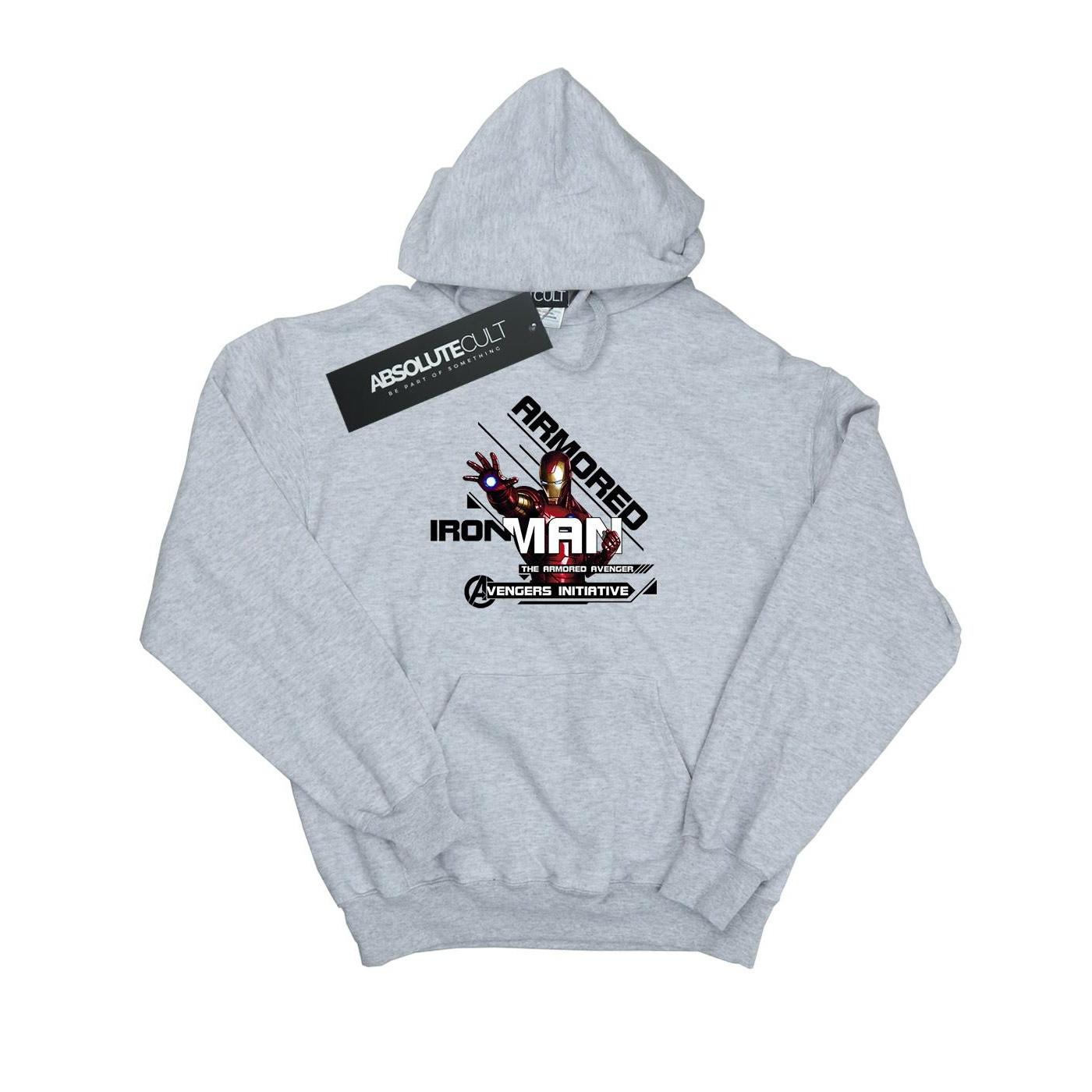 Image of Avengers Iron Man Armoured Avenger Kapuzenpullover Mädchen Grau 152-158