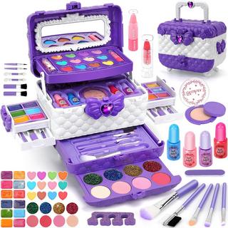 Activity-board  Trousse de maquillage, 54PCS Set de maquillage lavable pour enfants 