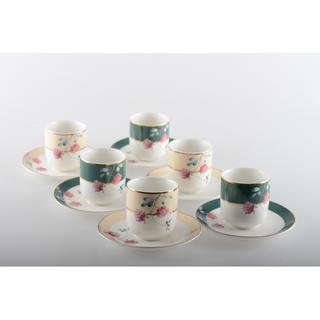 Aulica TASSES A CAFE FLORAL - LOT DE 6  