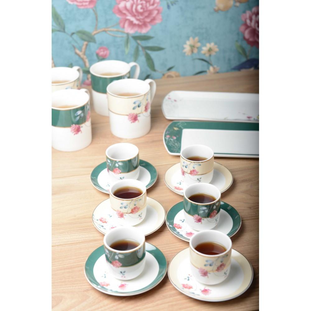 Aulica TASSES A CAFE FLORAL - LOT DE 6  