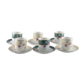 Aulica TASSES A CAFE FLORAL - LOT DE 6  