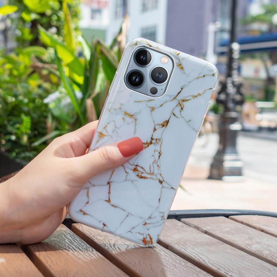 Cover-Discount  iPhone 15 Pro - Coque en silicone Marble 