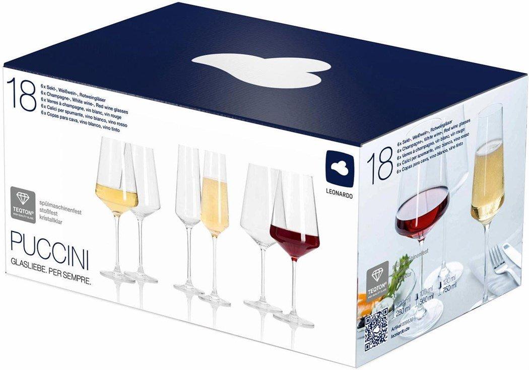 LEONARDO Weingläser-Set Puccini 18-teilig, Transparent  