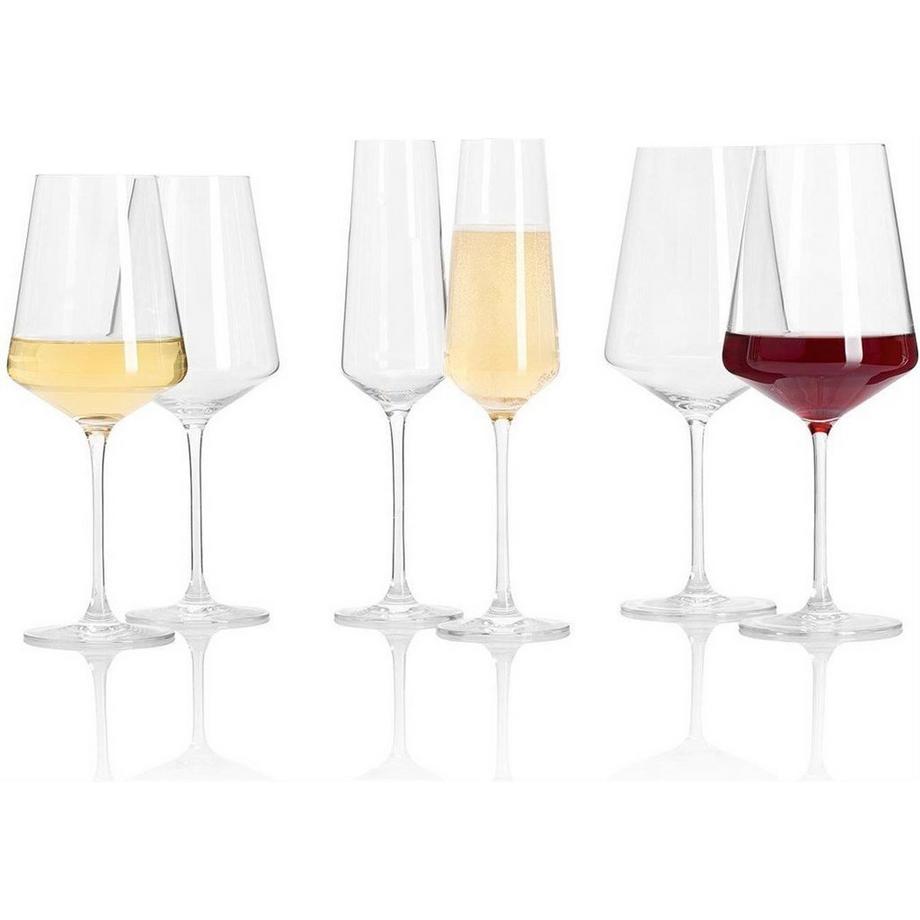 LEONARDO Kelchglasset 18tlg Puccini 1 Stück, je 6 Rot-, Weisswein + Sektgläser  