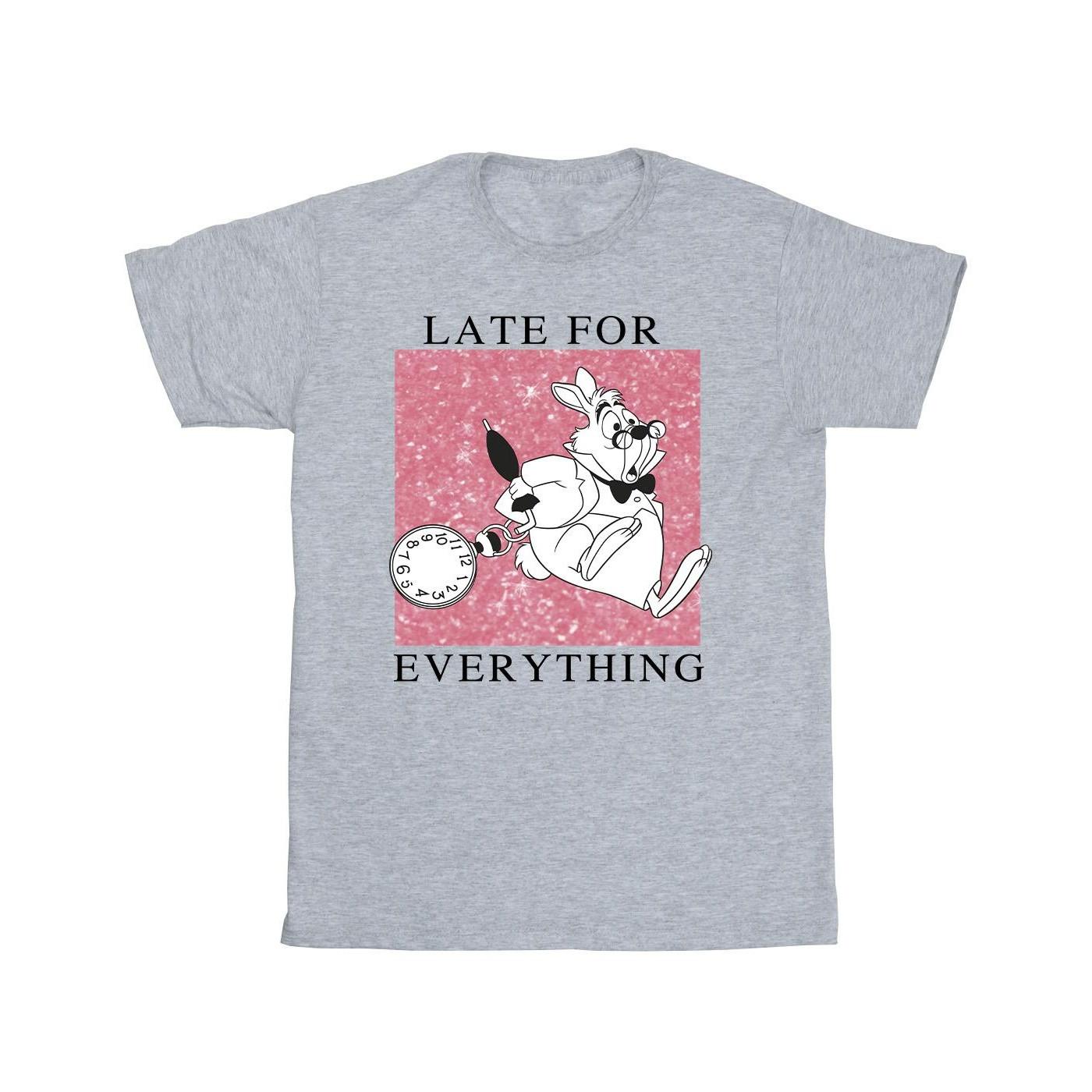 Image of Alice In Wonderland White Rabbit Tshirt Herren Grau 4XL