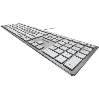 Cherry  KC 6000 Slim Tastatur USB US Englisch Silber, Weiß 