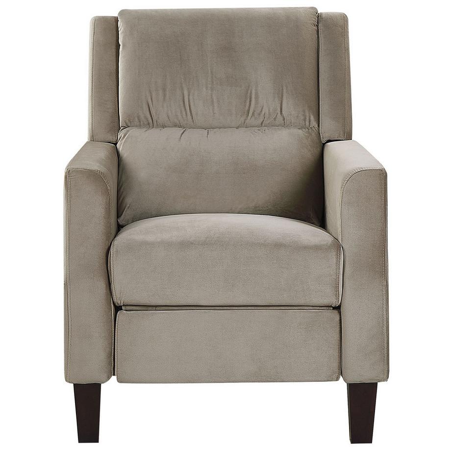Beliani Fauteuil inclinable en Velours Rétro EGERSUND  