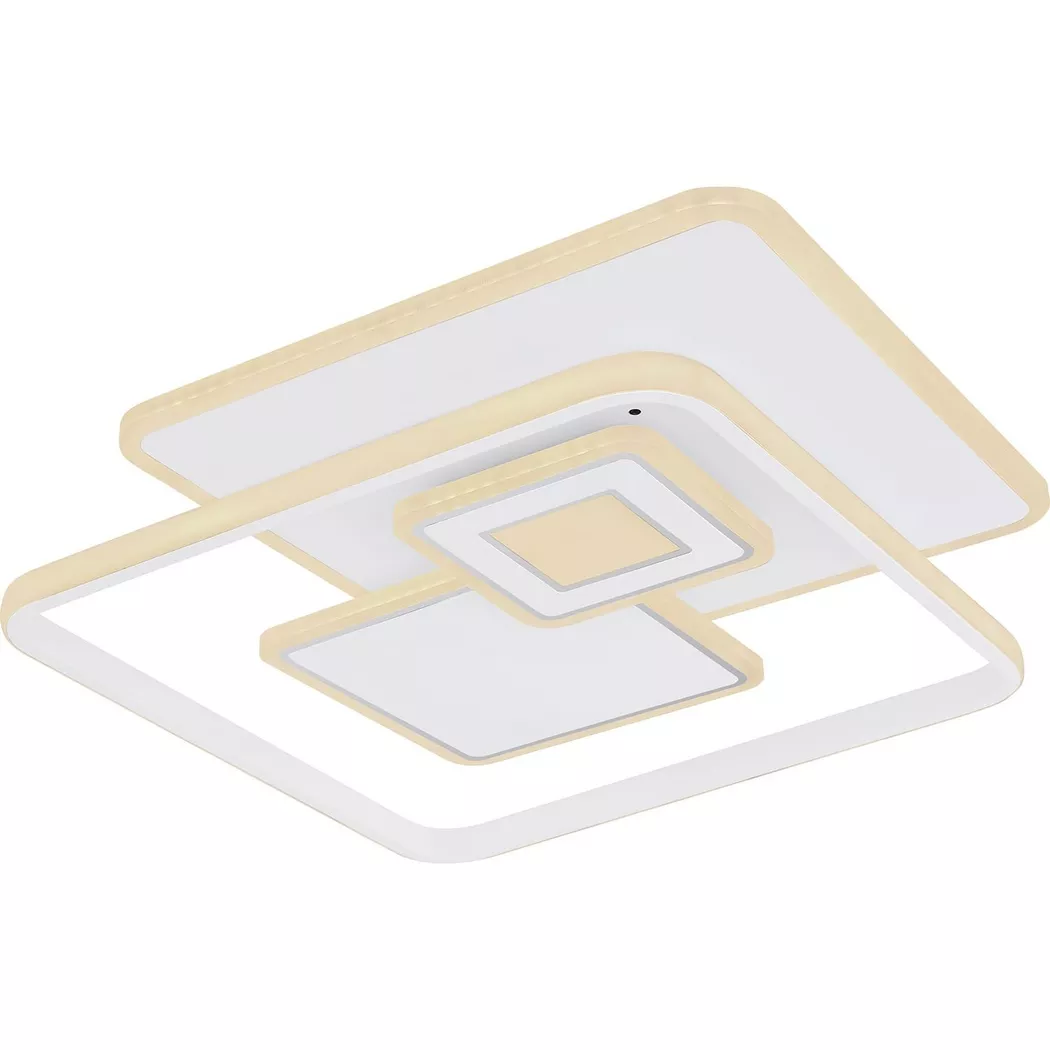 mutoni – Deckenleuchte Roderick Metall weiss LED 50x50x6, One Size, Weiss