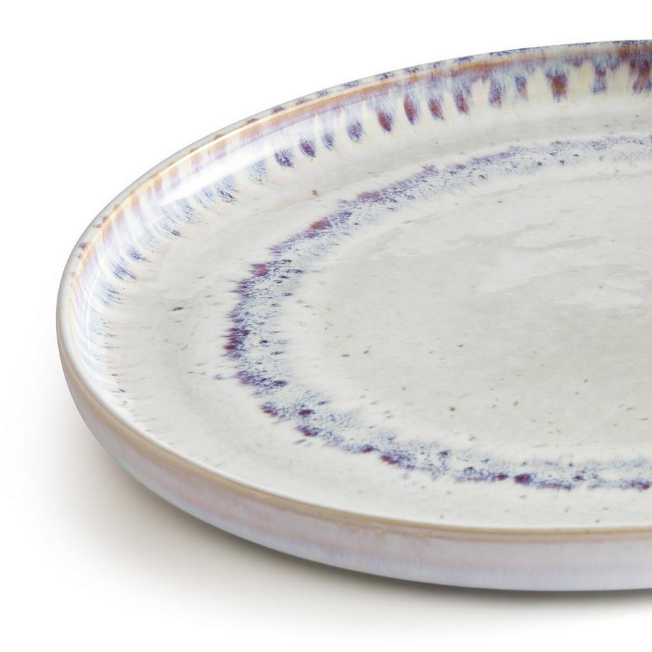 AM.PM Lot 4 assiettes plates grès émail réactif  