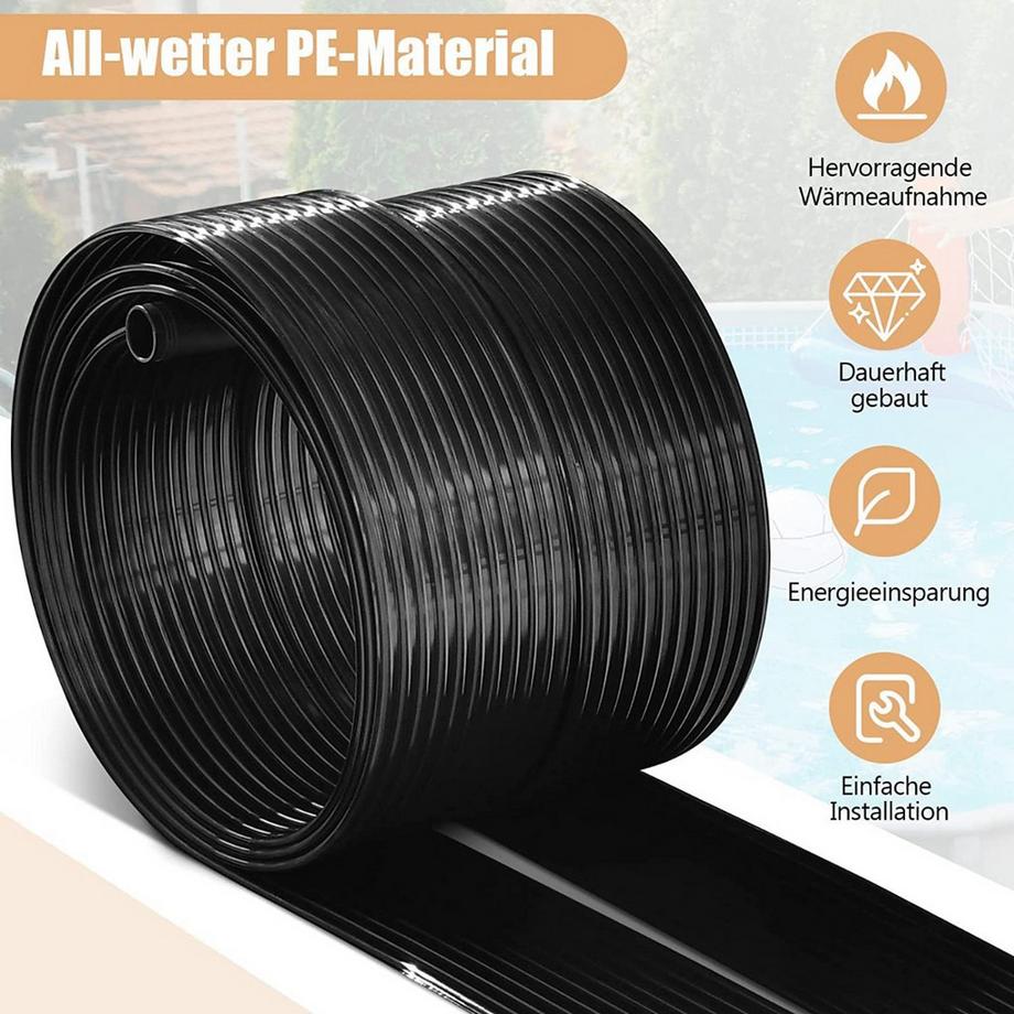 Northix  Riscaldamento piscina Pannelli solari 600 x 75 cm per piscine interrate e fuori terra da 25800 L 