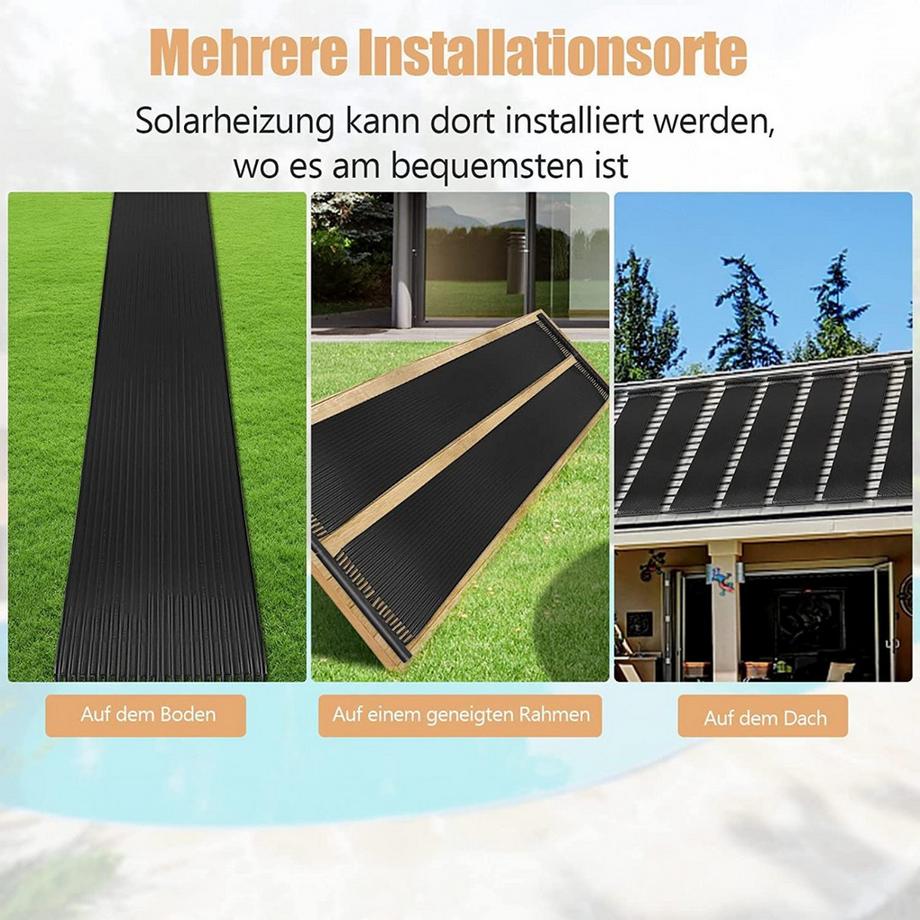 Northix  Riscaldamento piscina Pannelli solari 600 x 75 cm per piscine interrate e fuori terra da 25800 L 