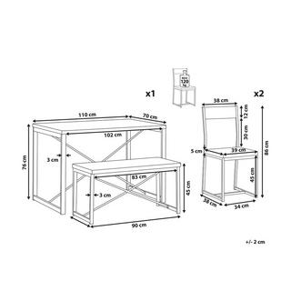 Beliani Esszimmer Set aus MDF-Platte Industriell FLIXTON  