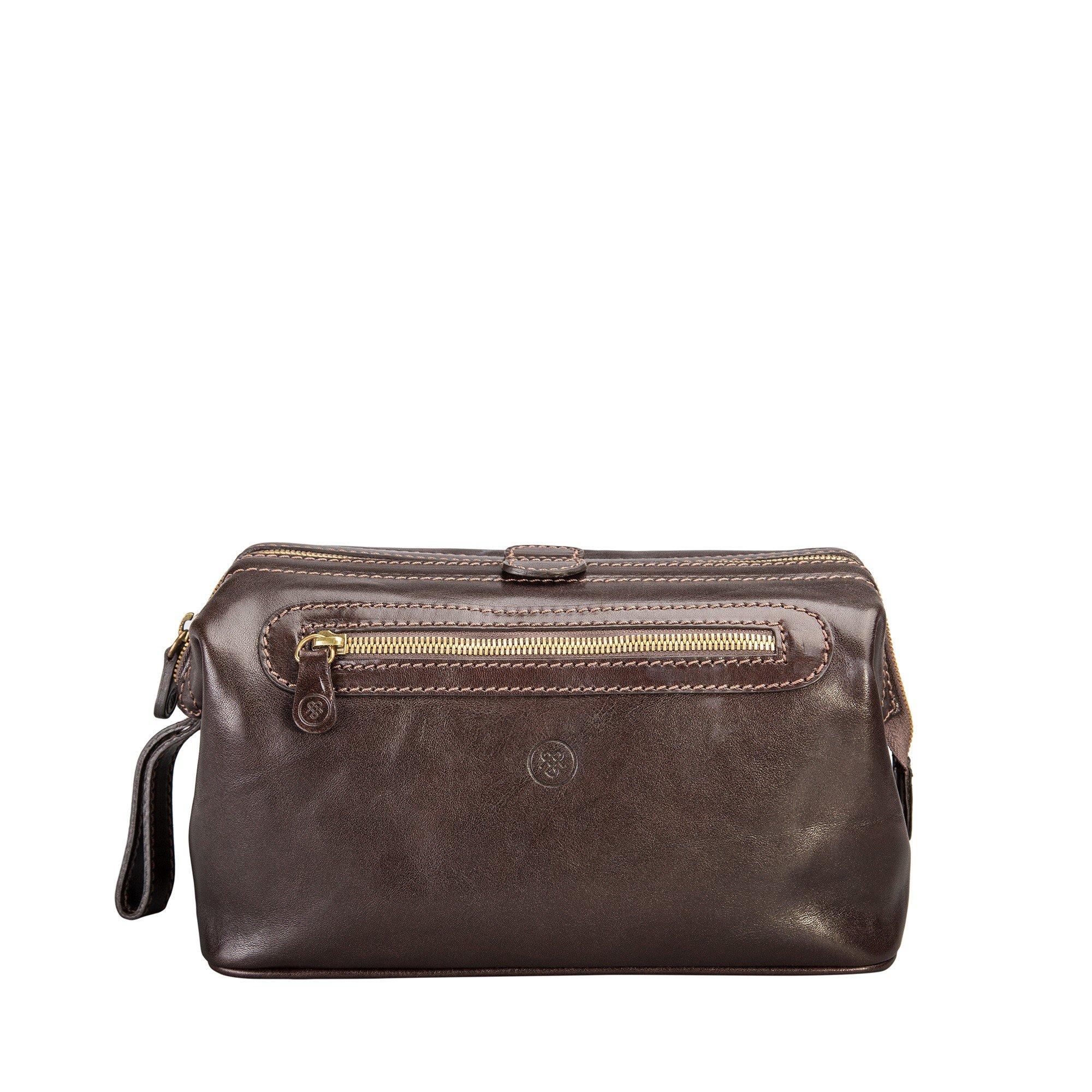 Image of Dunol - Große Leder Kulturtasche Unisex Braun ONE SIZE