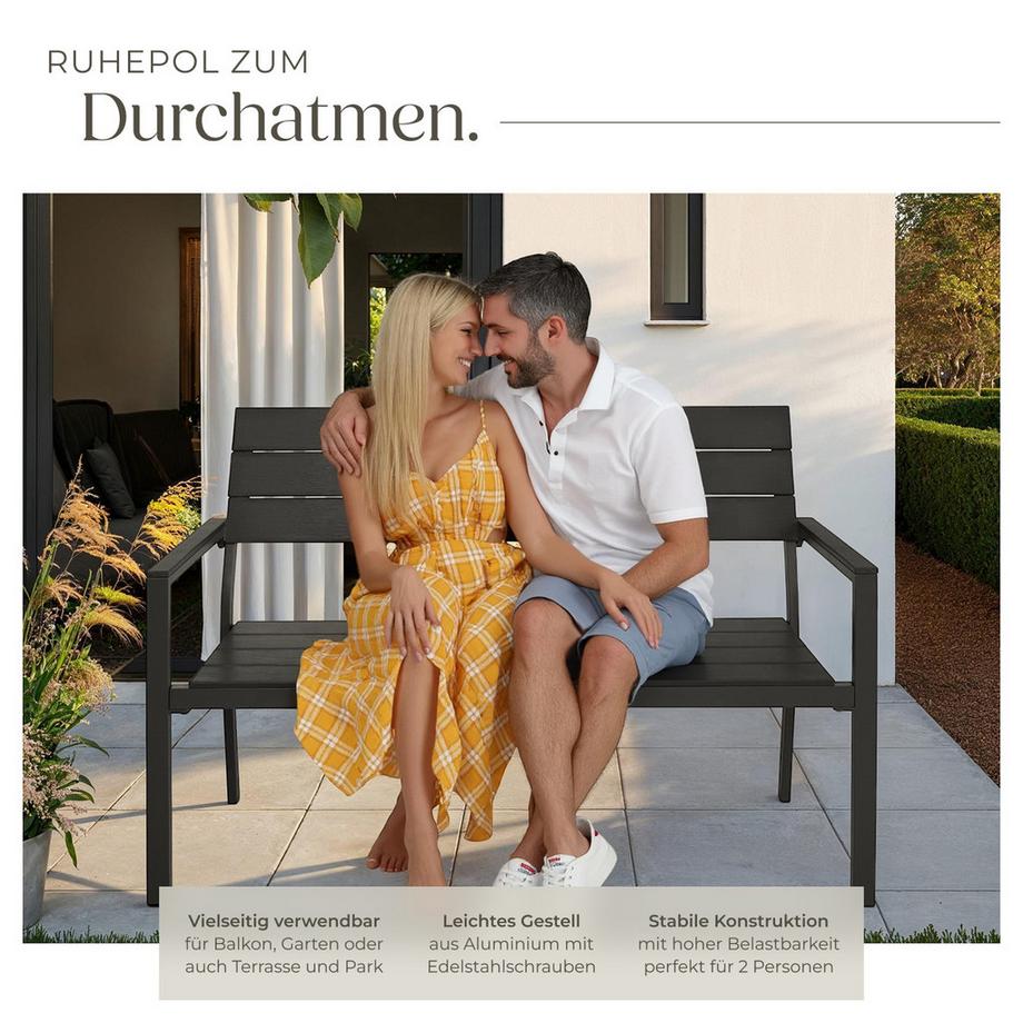 Tectake Banc de jardin LINE 2 places  