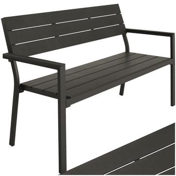 Banc de jardin Line 2 places en aluminium 128 x 59 x 88cm