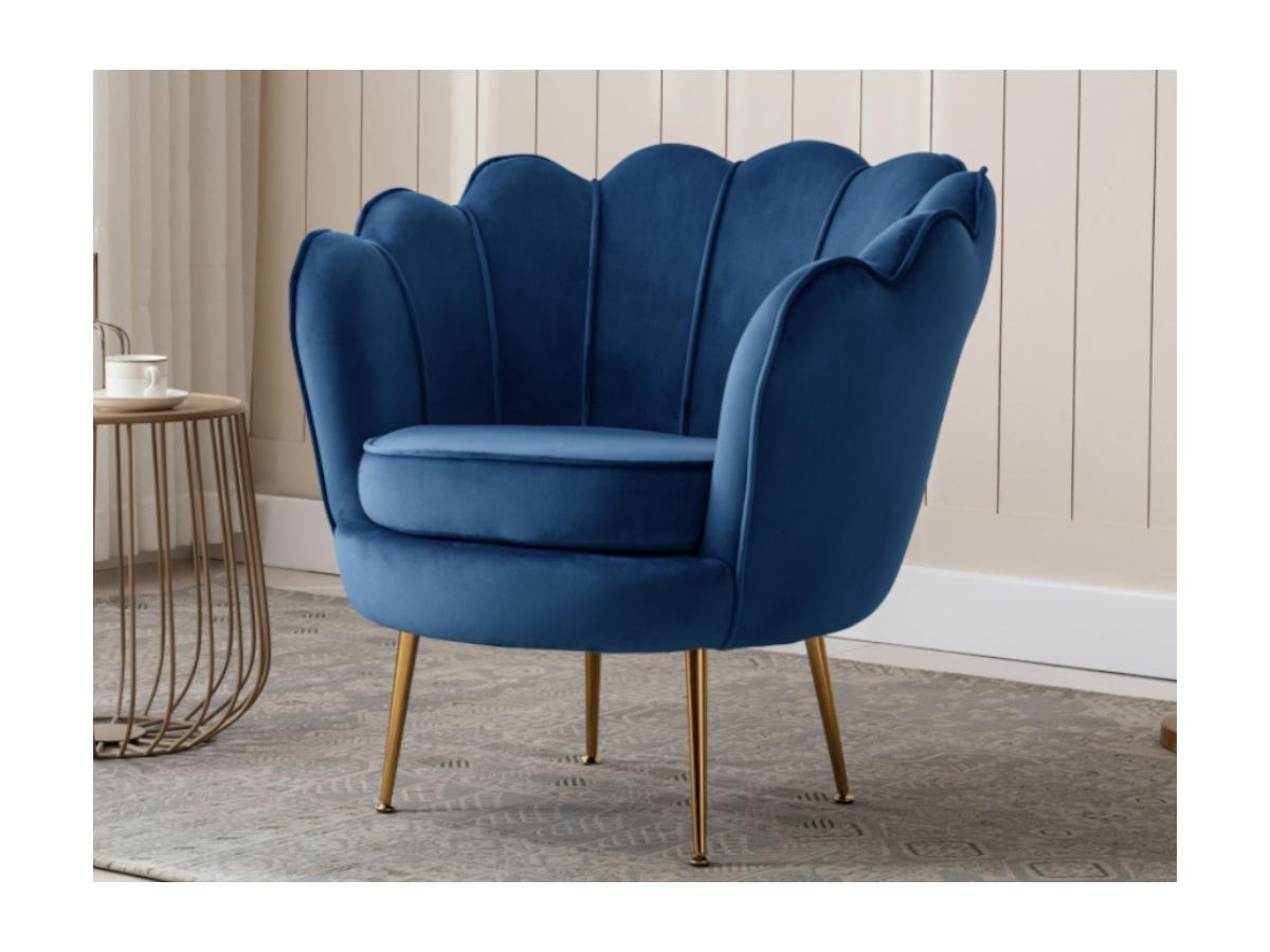 PASCAL MORABITO Fauteuil coquillage en velours DANDELION  
