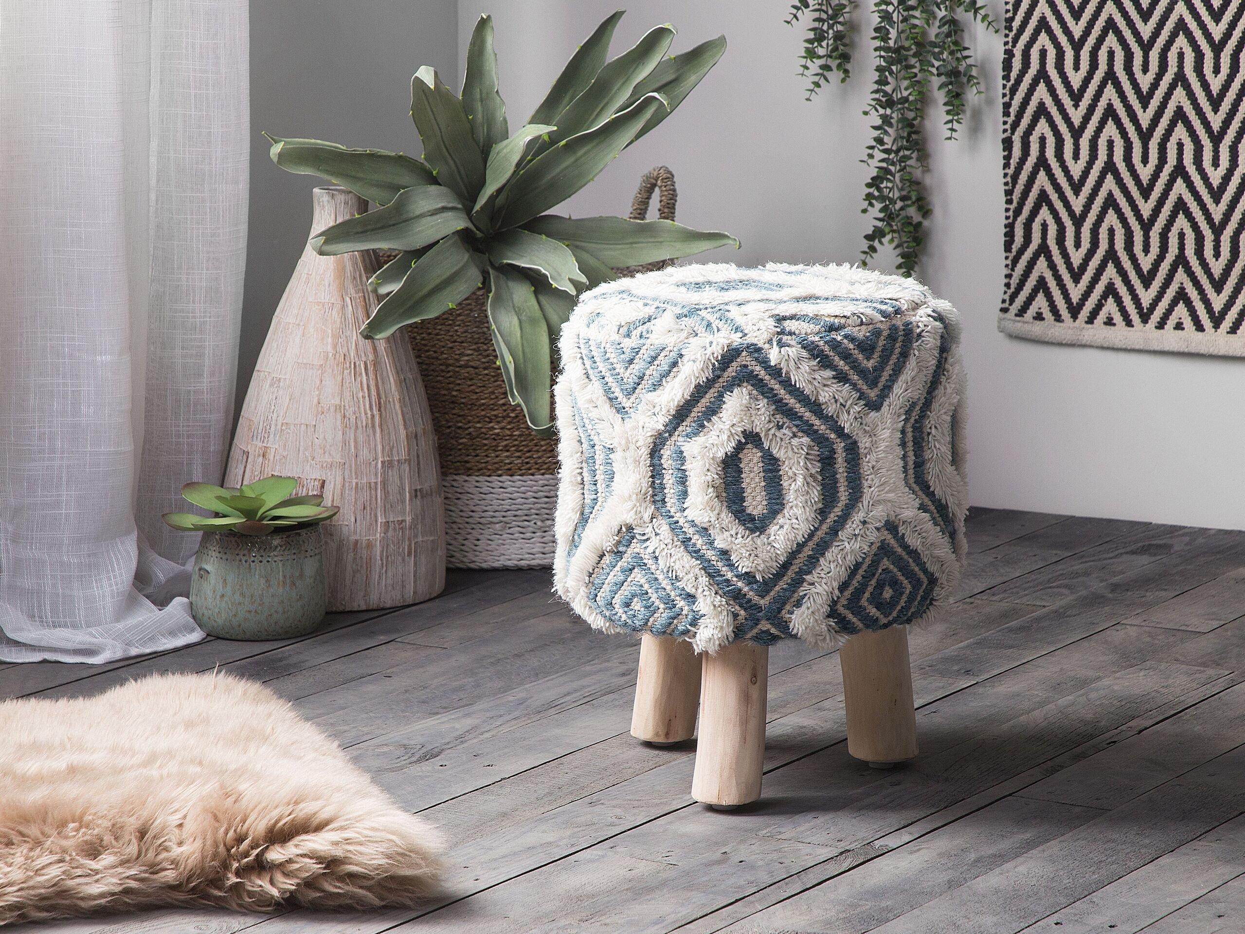 Beliani Hocker aus Baumwolle Boho AGRA  