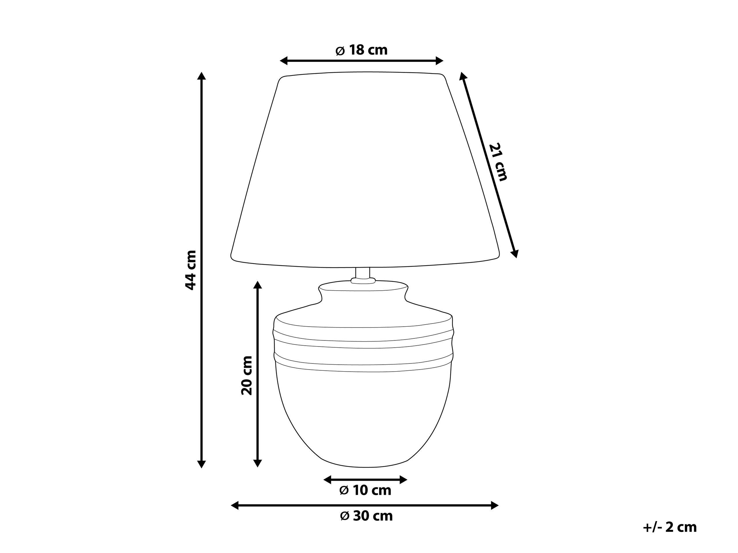 Beliani Lampe à poser en Céramique Boho TIGRE  